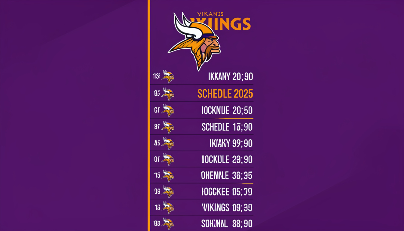 Vikings Schedule 2025